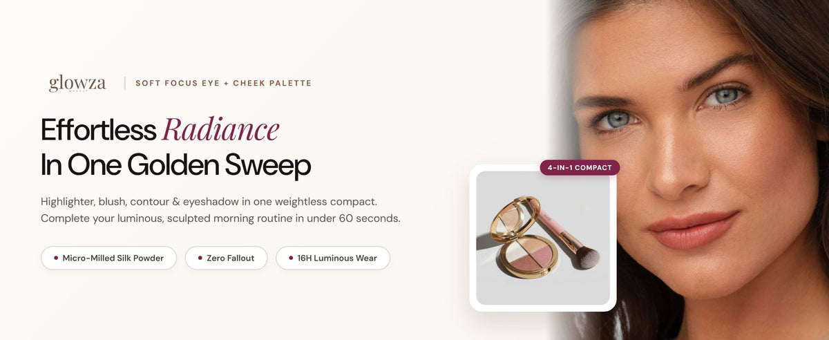 Glowza Soft Focus Palette — Effortless Radiance in One Sweep