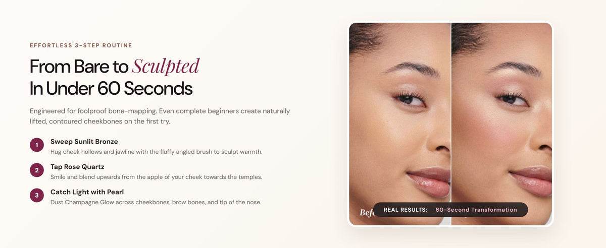 Glowza Soft Focus Palette — 3 Simple Steps Before & After