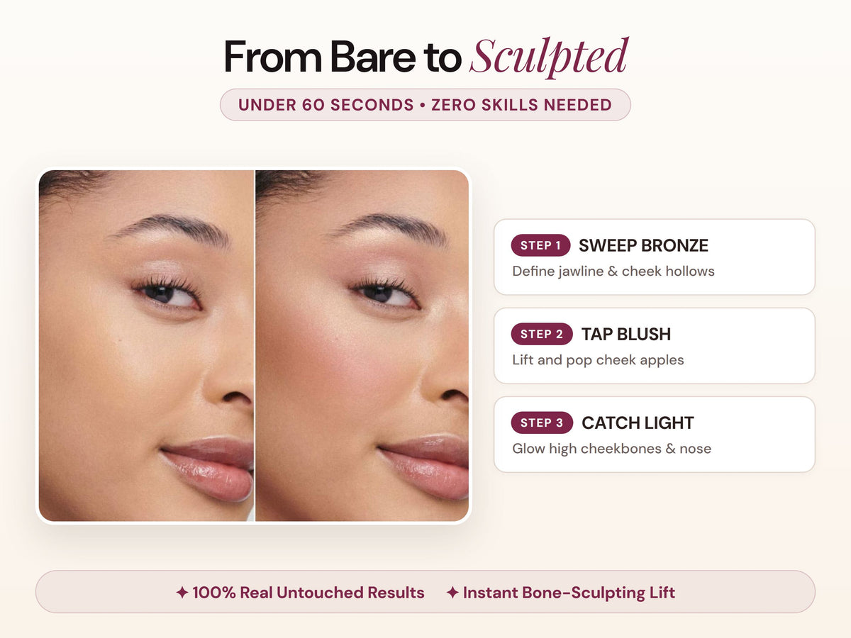Glowza Soft Focus Palette — 3 Simple Steps Before & After