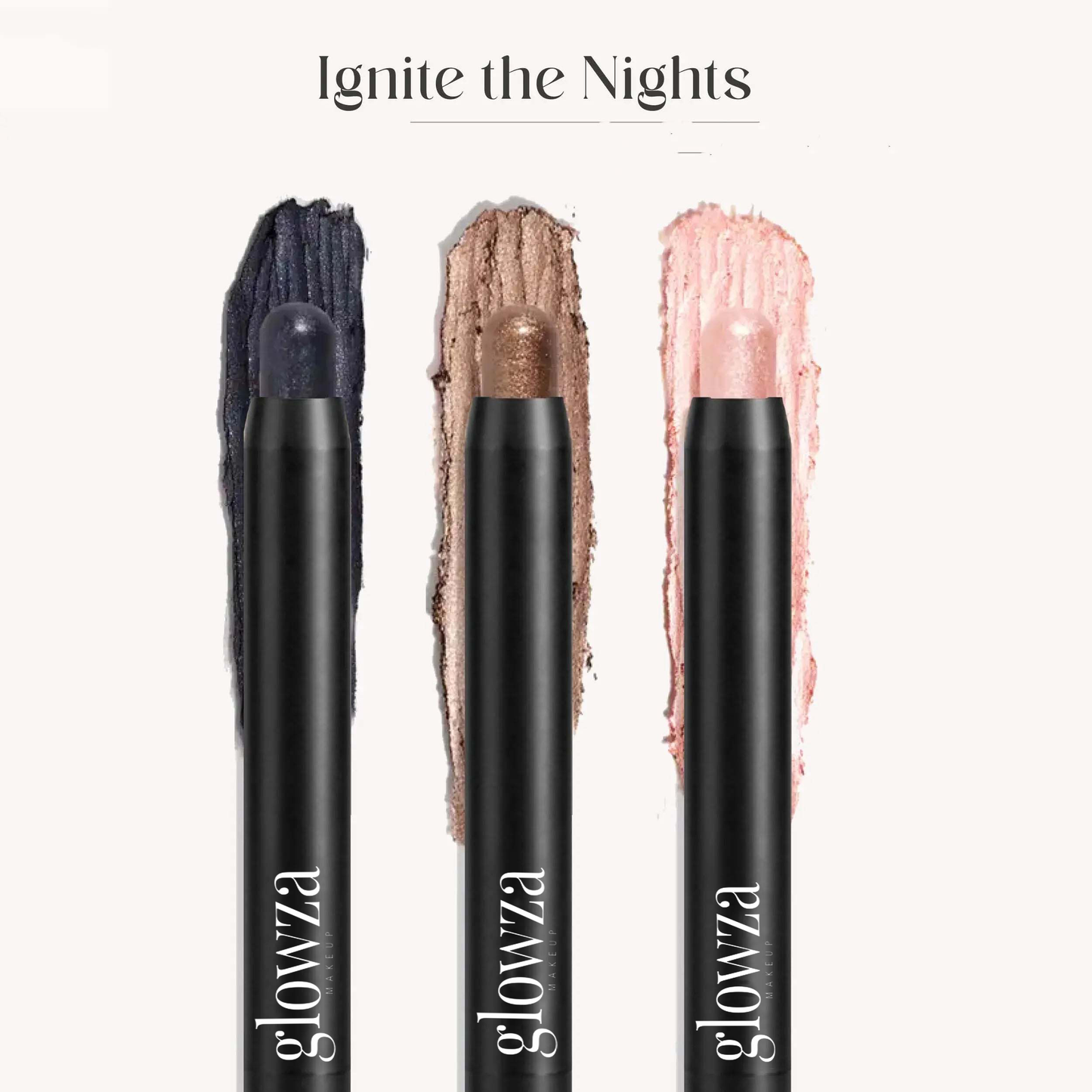 Sparkle Trio: 3-Piece Glitter Cream Eyeshadow Stick Set