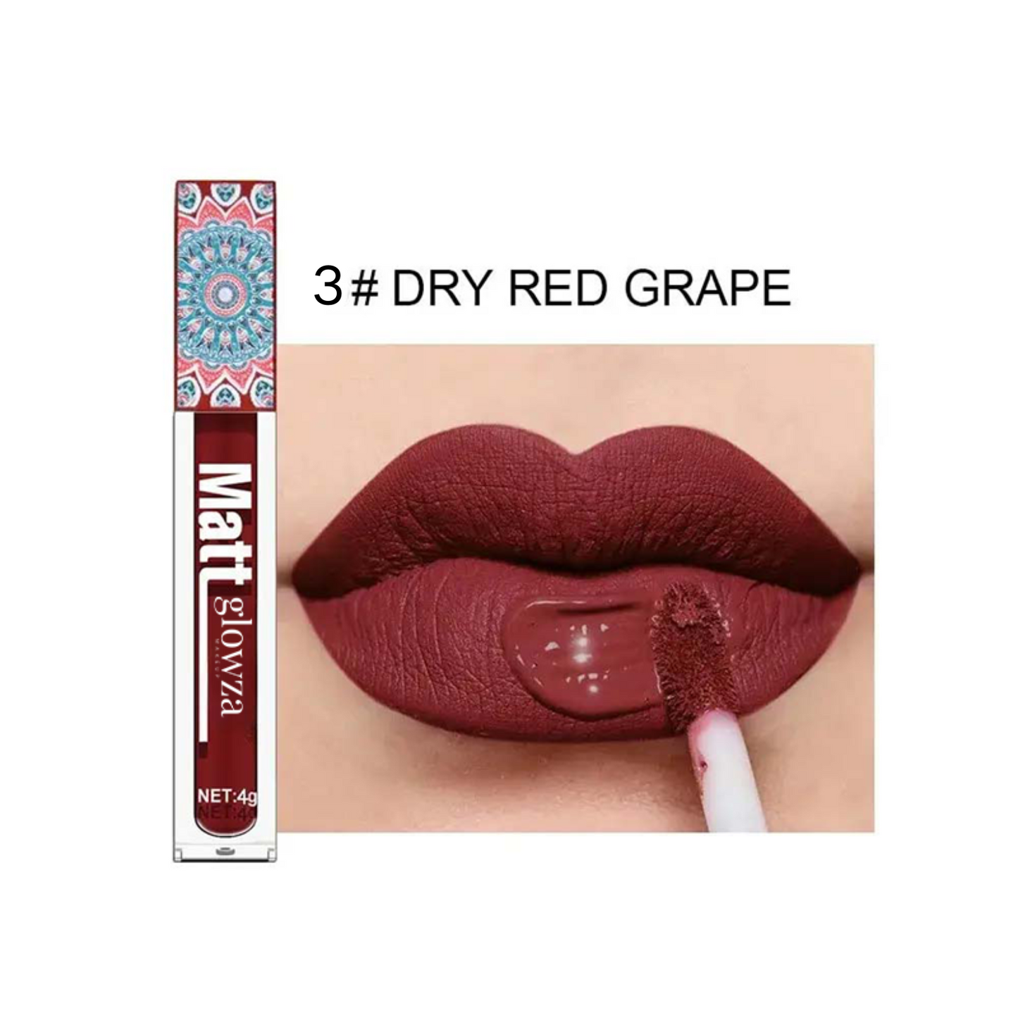 Matte Lip Gloss Set - Pink, Peach & Brown with Mica