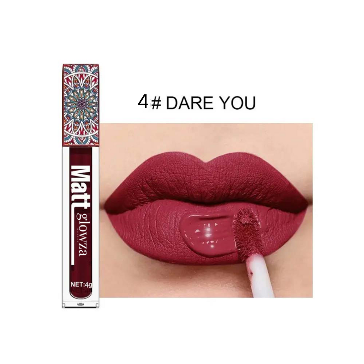 Matte Lip Gloss Set - Pink, Peach & Brown with Mica