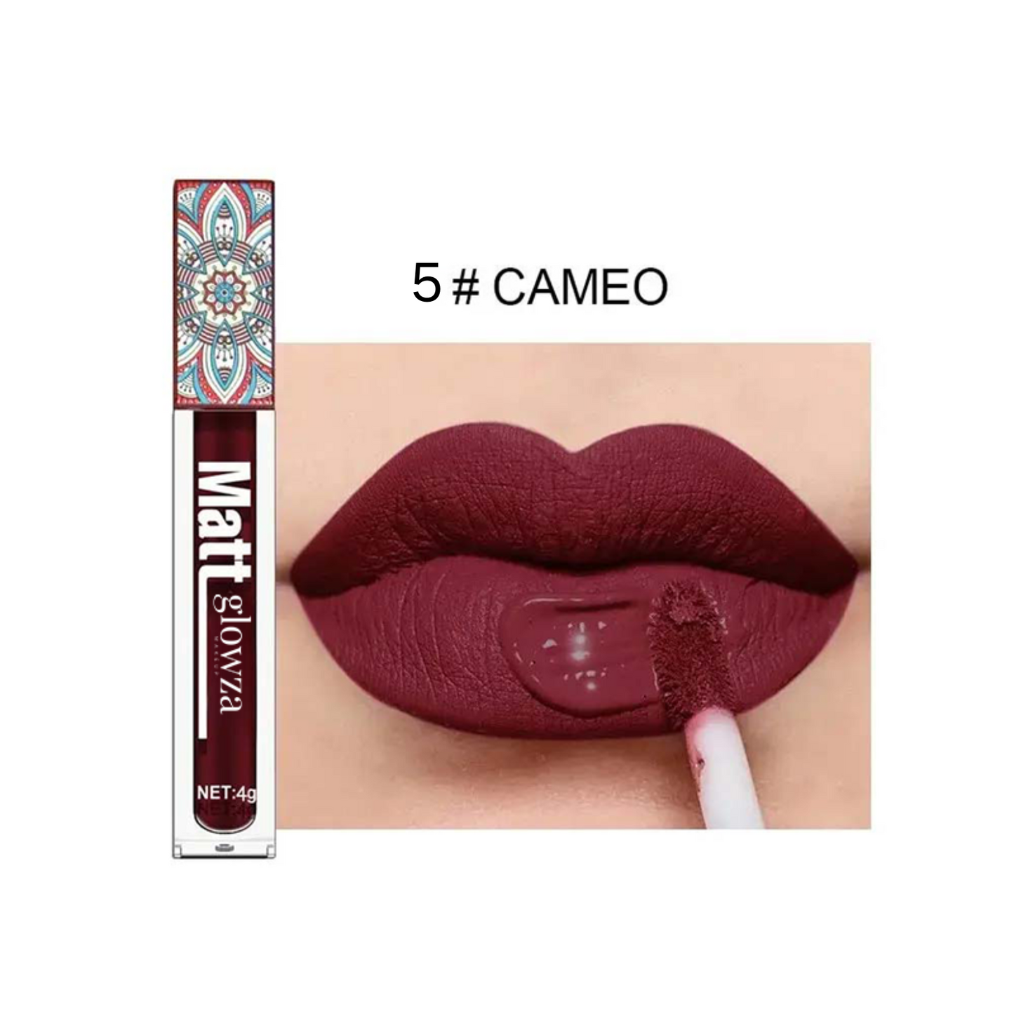 Matte Lip Gloss Set - Pink, Peach & Brown with Mica