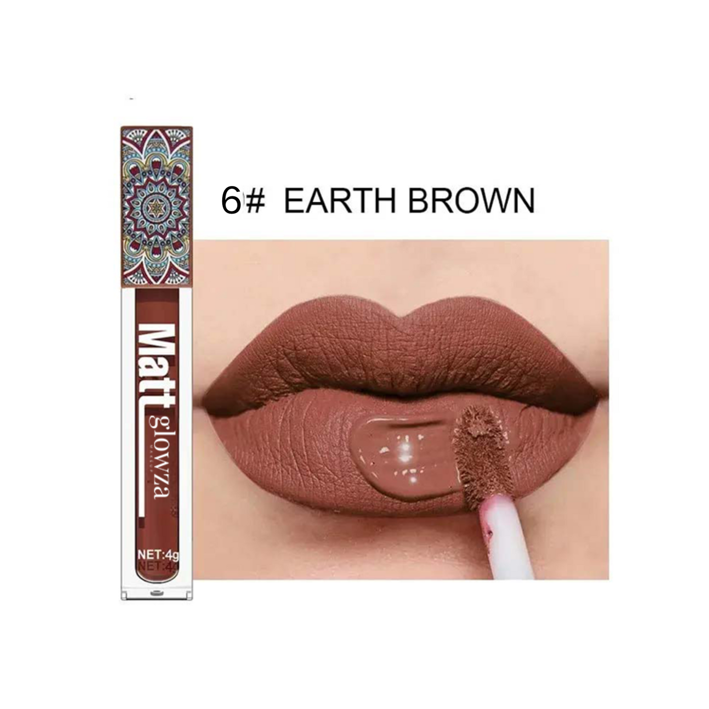 Matte Lip Gloss Set - Pink, Peach & Brown with Mica