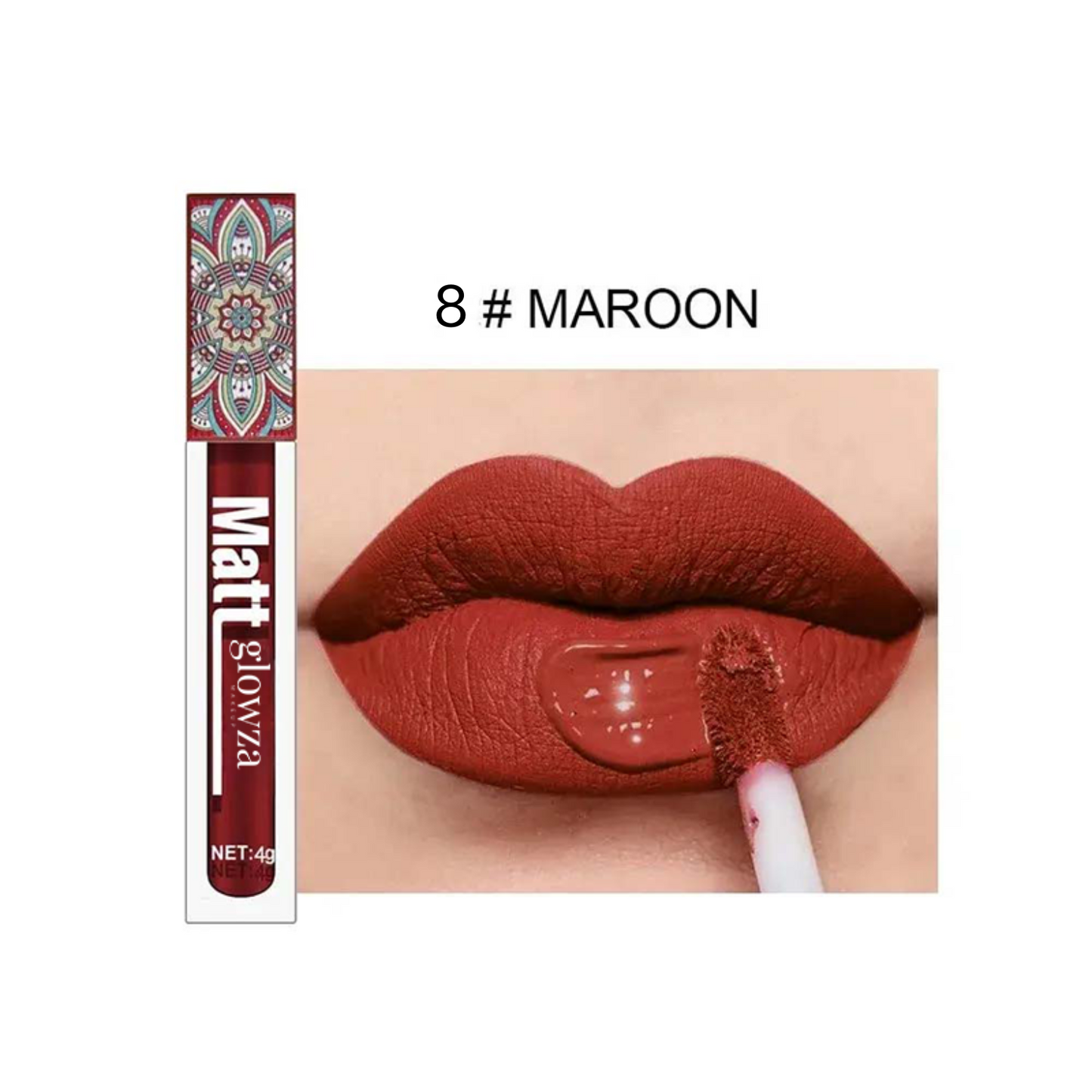 Matte Lip Gloss Set - Pink, Peach & Brown with Mica