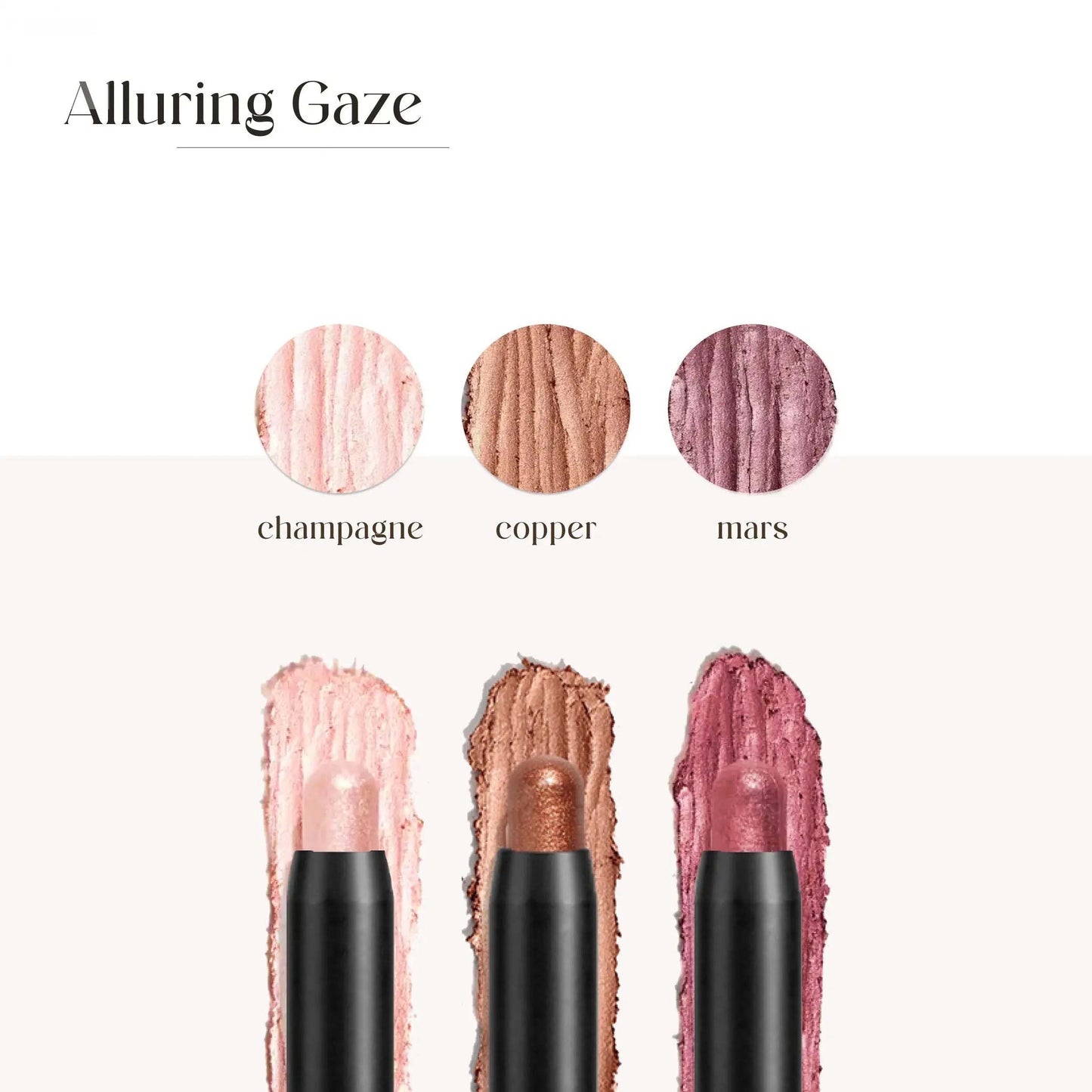 Sparkle Trio: 3-Piece Glitter Cream Eyeshadow Stick Set