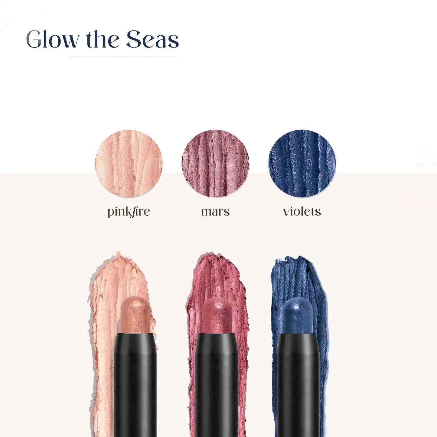 Sparkle Trio: 3-Piece Glitter Cream Eyeshadow Stick Set
