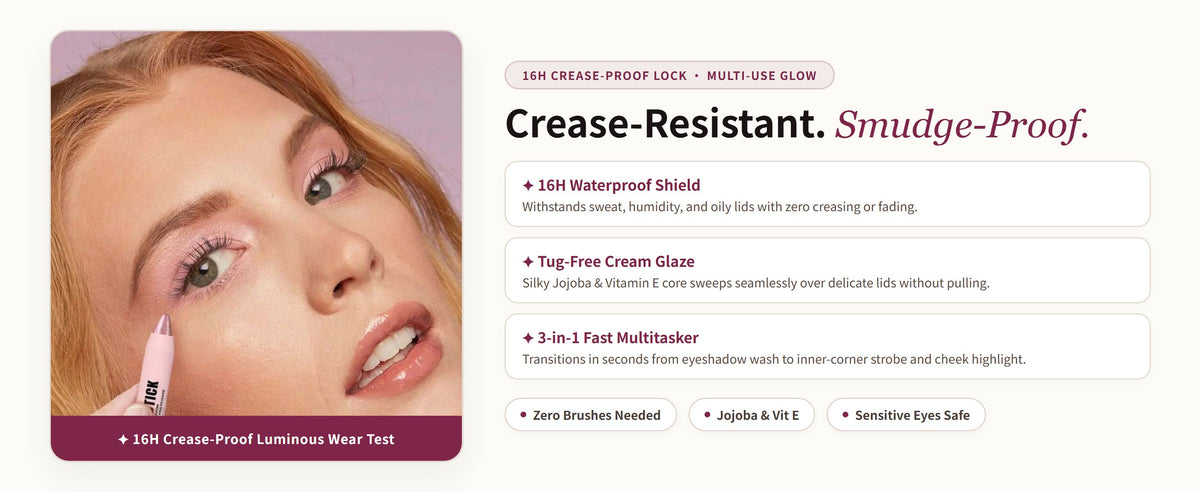Glowza Dazzle Eye Highlighter Stick — Proven Performance. Real Skin. Real Confidence.