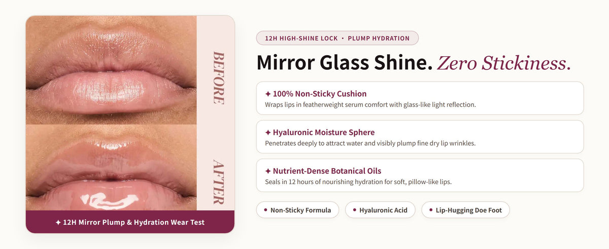 Glowza Glassy Lip Serum Gloss — Proven Performance. Real Skin. Real Confidence.