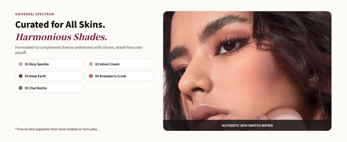 Glowza Gleam Cream Eyeshadow Trio — Curated for All Skins. Harmonious Shades.