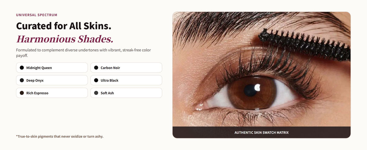 Glowza Instant Volume & Length Mascara — Curated for All Skins. Harmonious Shades.