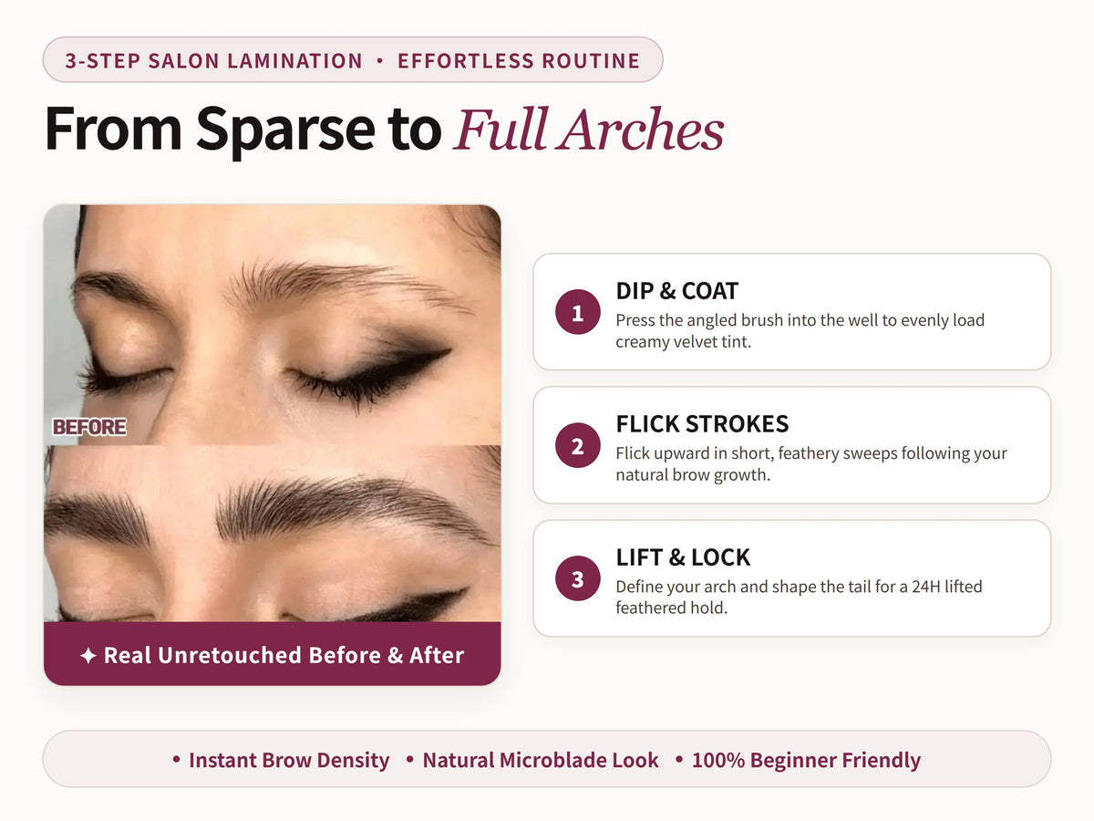 Glowza Long-Wear Brow Lamination Pen — From Sparse to Full Arches