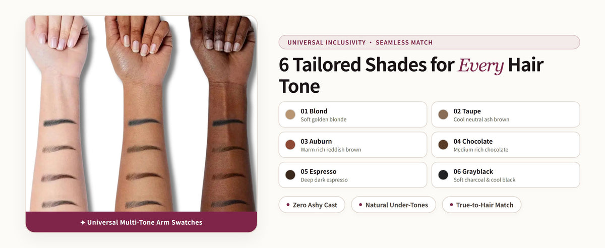 Glowza Long-Wear Brow Lamination Pen — 6 Tailored Shades for Every Hair Tone
