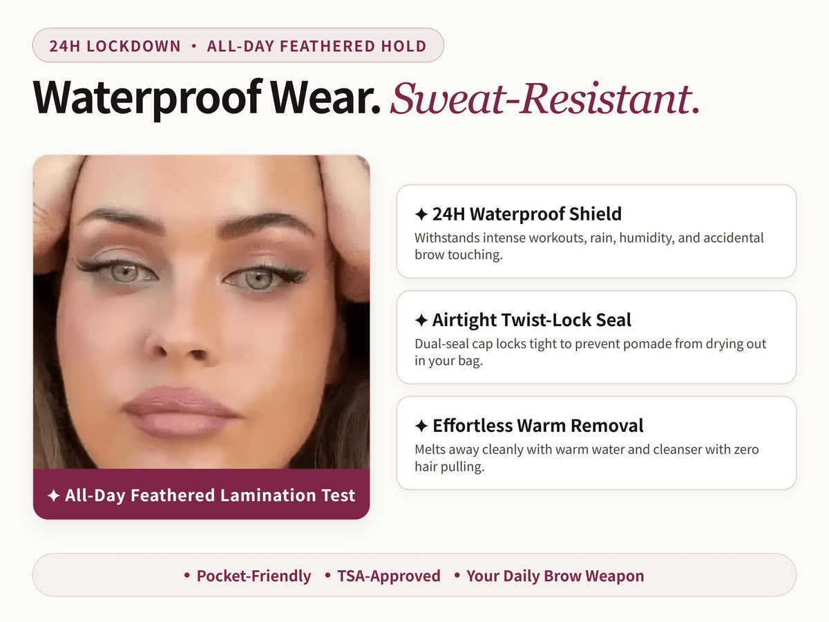 Glowza Long-Wear Brow Lamination Pen — Waterproof Wear. Sweat-Resistant.