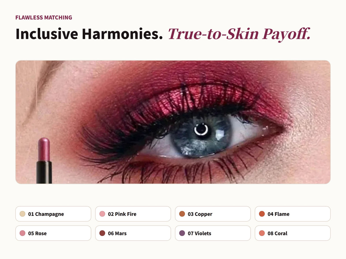 Glowza Long-Wear Glitter Eyeshadow Stick — Curated for All Skins. Harmonious Shades.