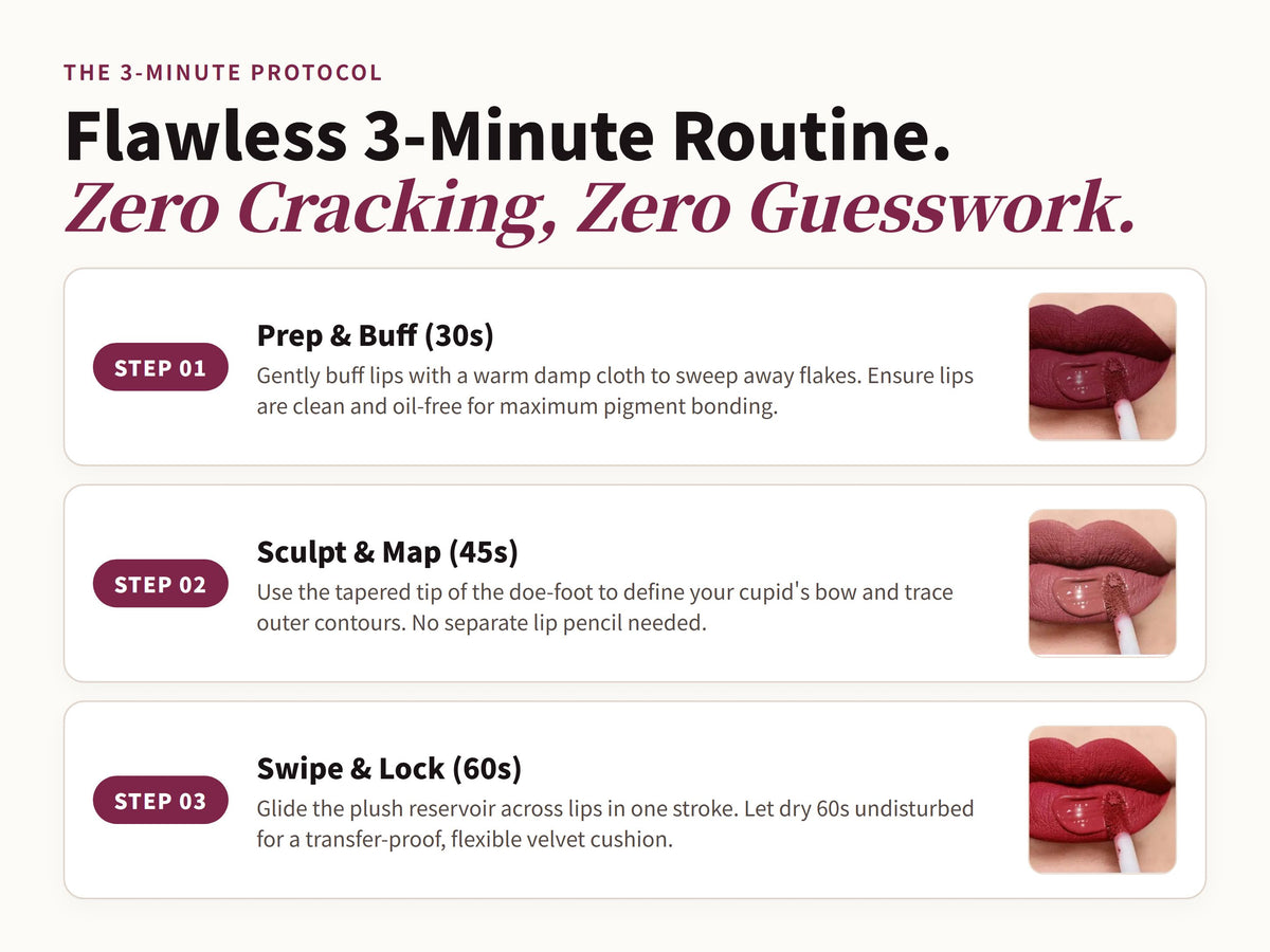 Glowza Long-Wear Matte Lip Gloss — Flawless 3-Minute Routine. Zero Guesswork.