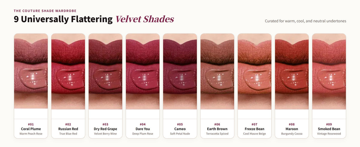 Glowza Long-Wear Matte Lip Gloss — 9 Universally Flattering Shades. Curated For Every Complexion.