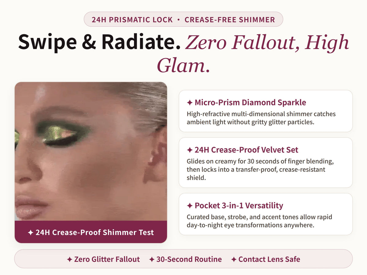 Glowza Shimmer Pop Trio Glitter Eyeshadow Stick Set — Proven Performance. Real Skin. Real Confidence.
